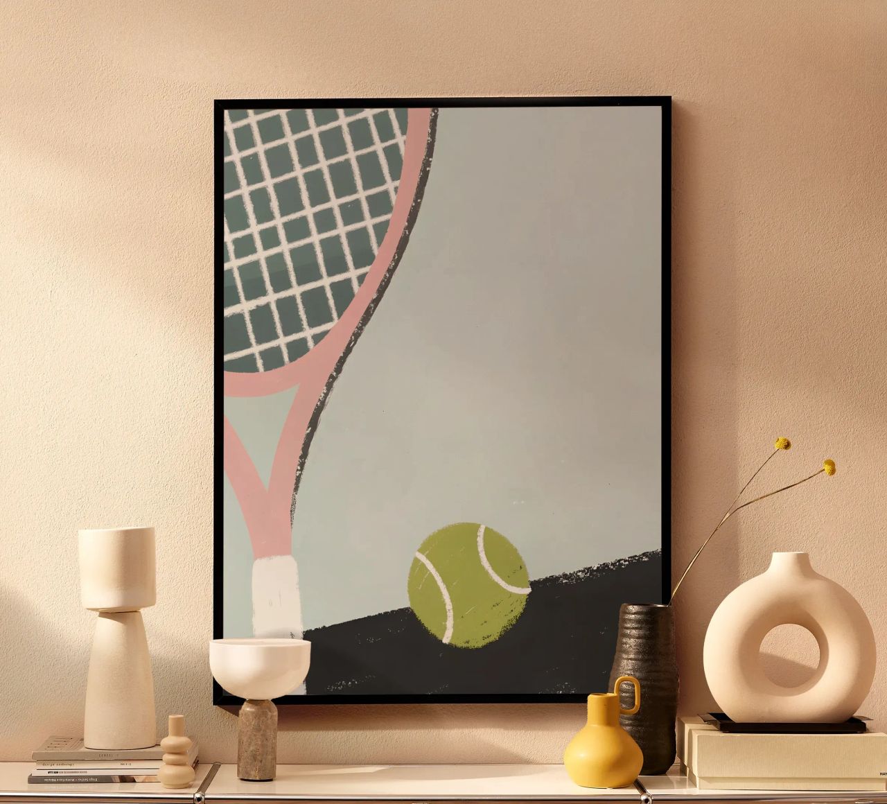 Playing Tennis poster by PERSONAL TOUCH