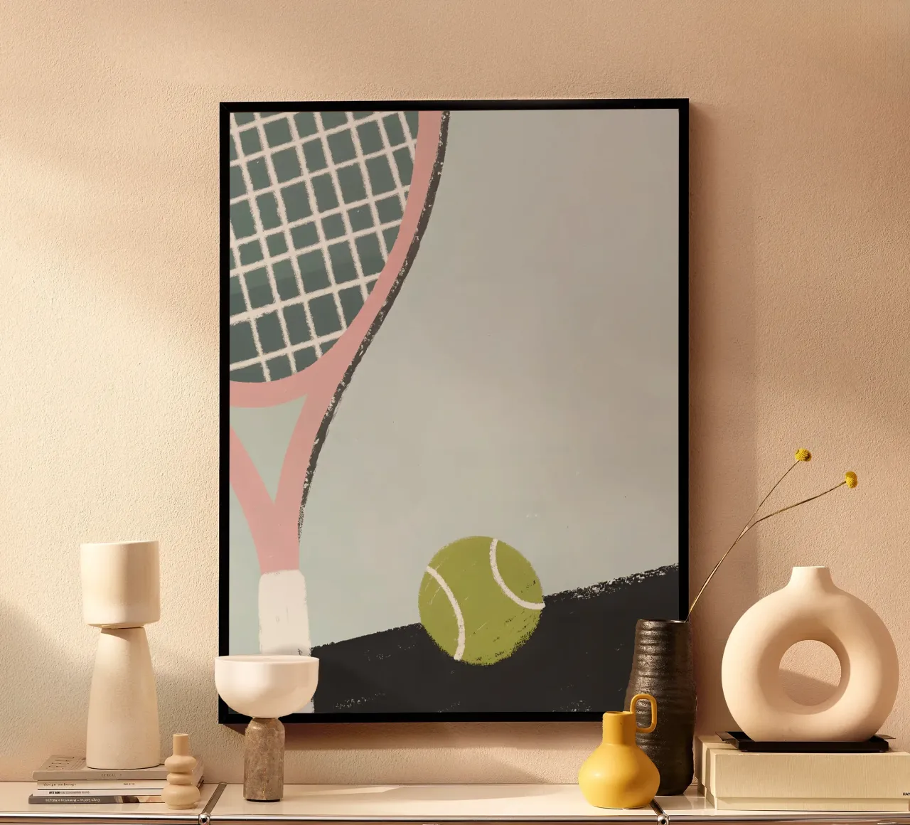 Playing Tennis poster by PERSONAL TOUCH