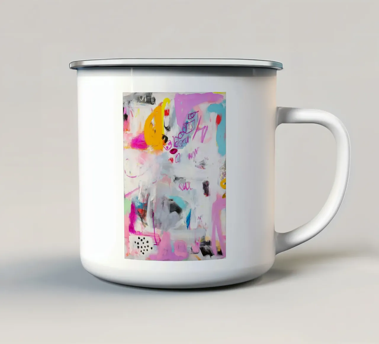 Scarabocchi colorati tazza in smalto da Carinaprint