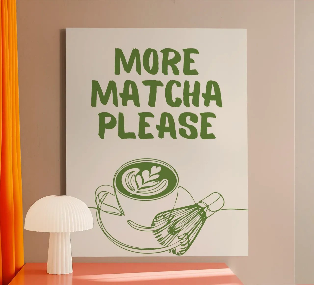 More Matcha please canvas van chellylovesdesign