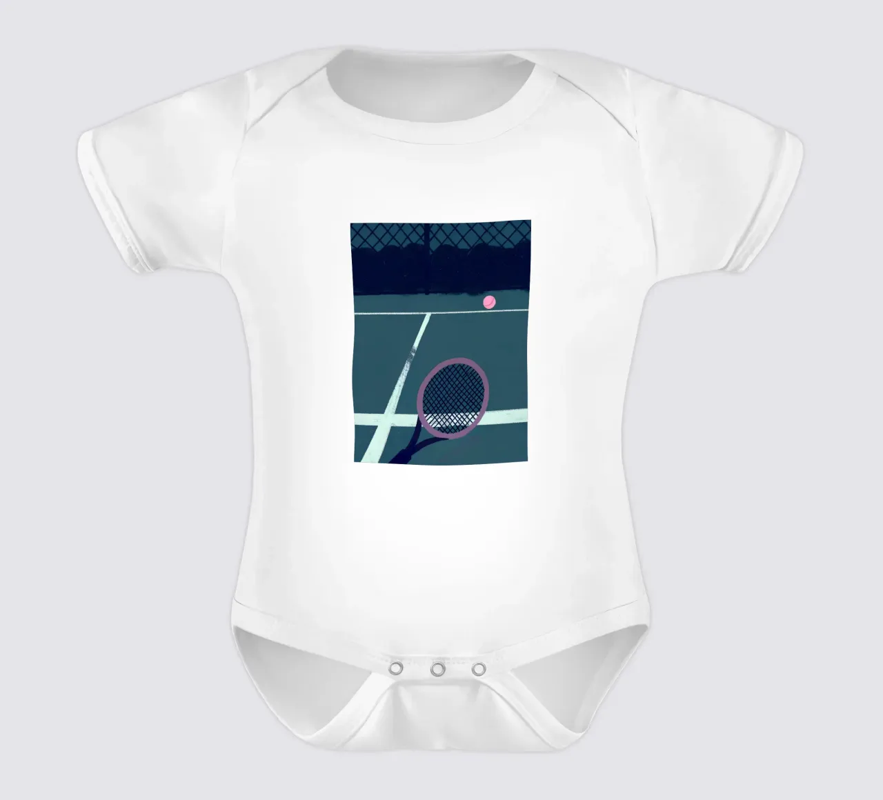 Giocare a tennis body neonato maniche corte da PERSONAL TOUCH
