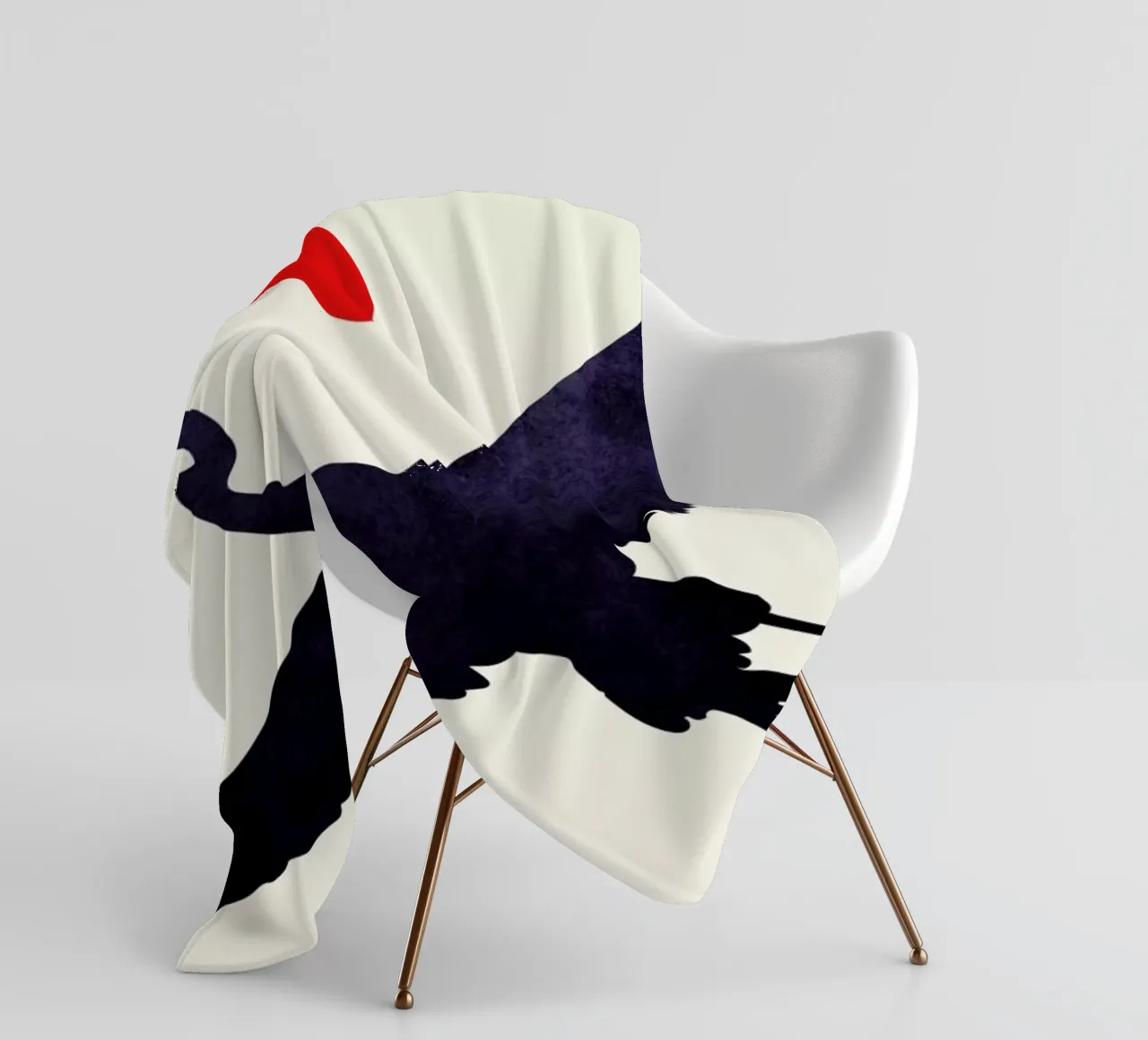 Crane fleece blanket by Kubistika