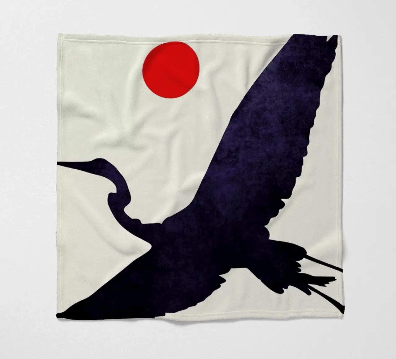 Crane fleece blanket by Kubistika