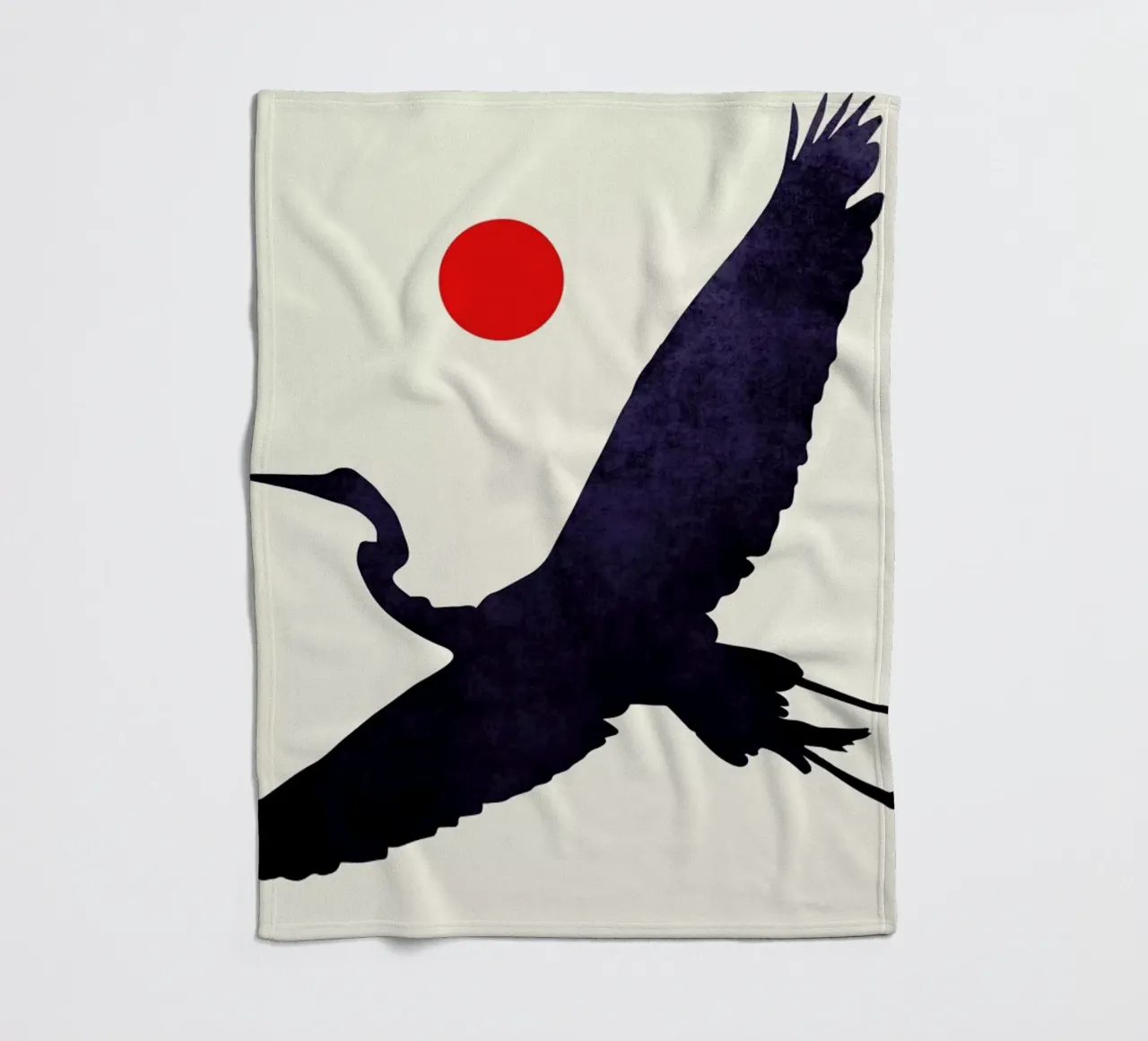 Crane fleece blanket by Kubistika