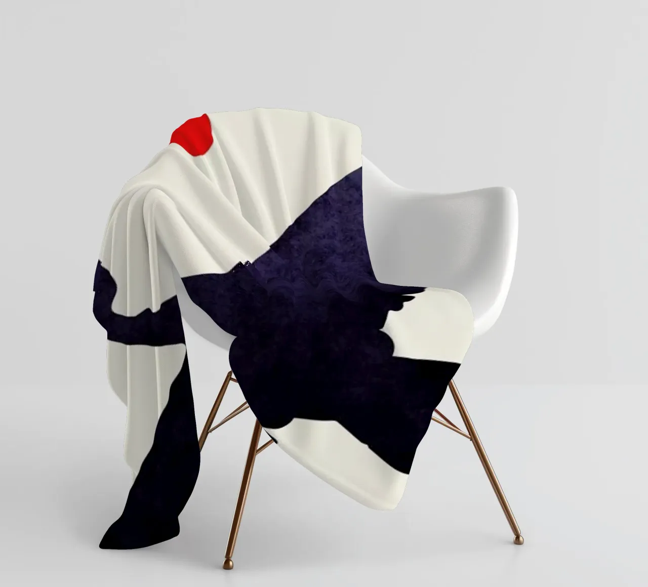 Crane fleece blanket by Kubistika
