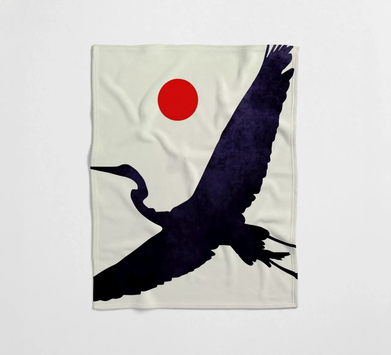 Crane fleece blanket by Kubistika