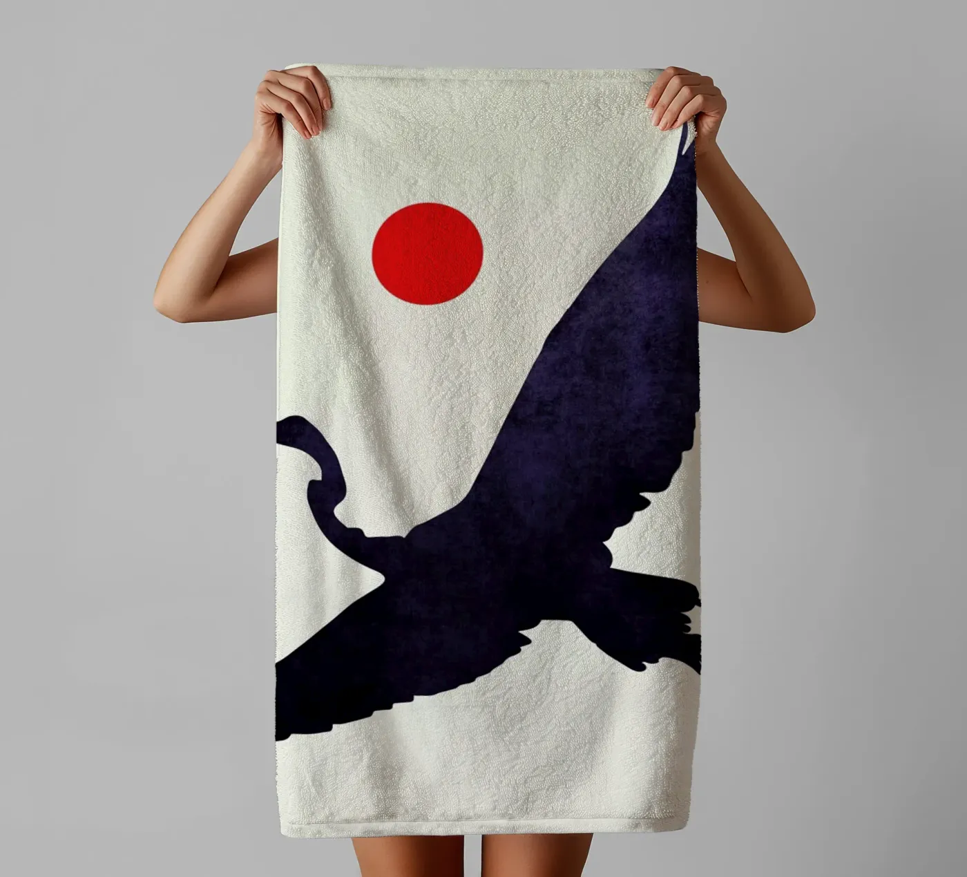 Crane towel by Kubistika