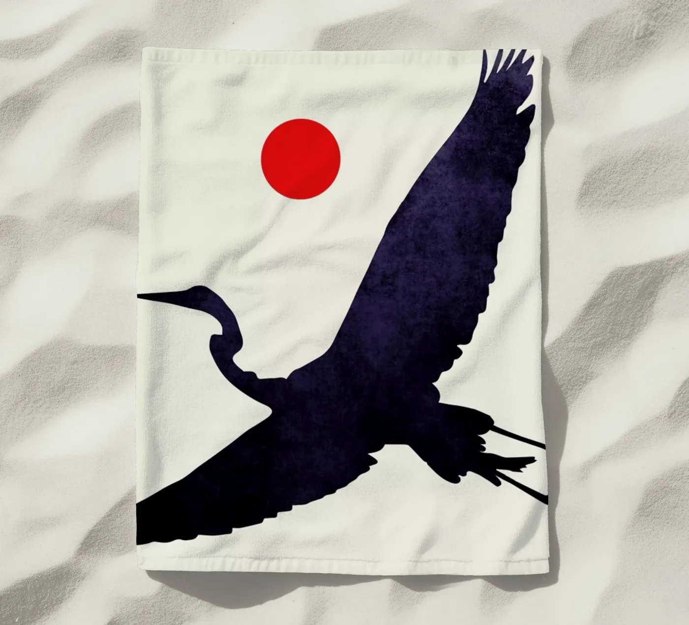 Crane Strandtuch von Kubistika