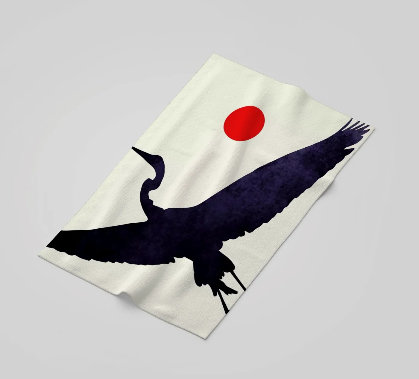 Crane strandhanddoek van Kubistika