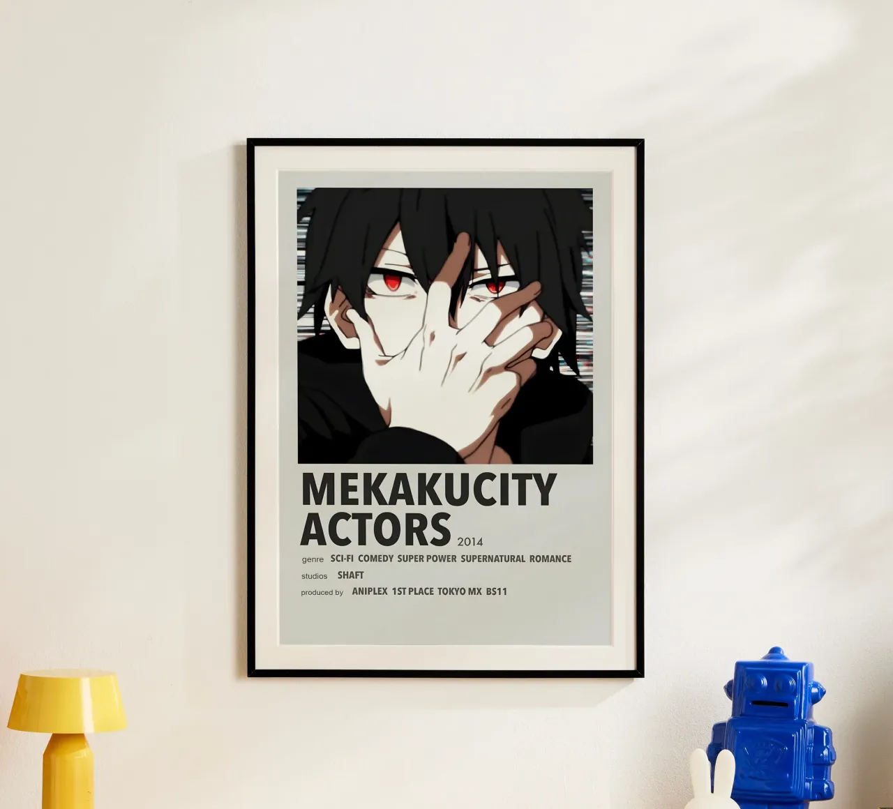 MEKAKUCITY ACTORS  2014 poster con telaio in legno da Totoya