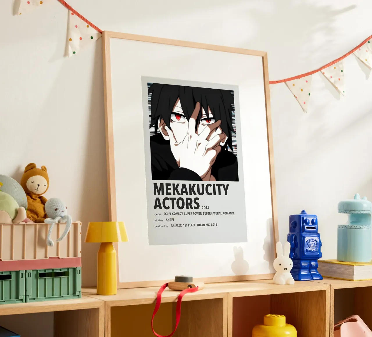 MEKAKUCITY ACTORS  2014 poster con telaio in legno da Totoya