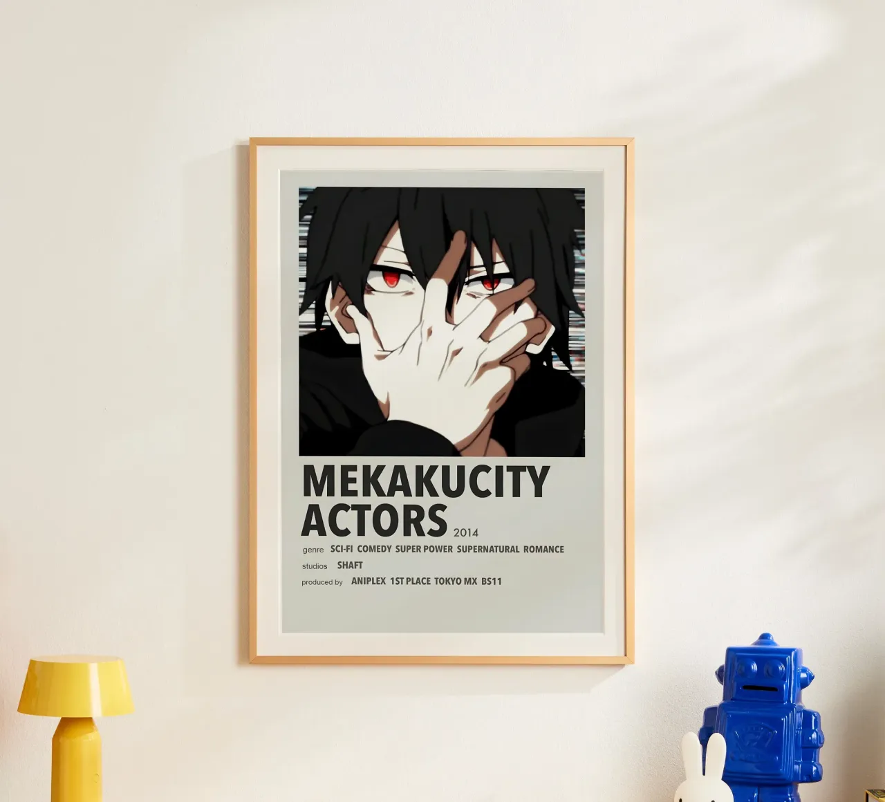 MEKAKUCITY ACTORS  2014 poster con telaio in legno da Totoya