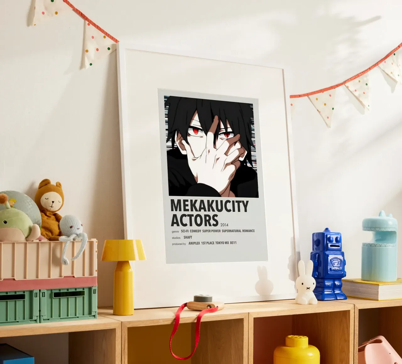 MEKAKUCITY ACTORS  2014 poster con telaio in legno da Totoya