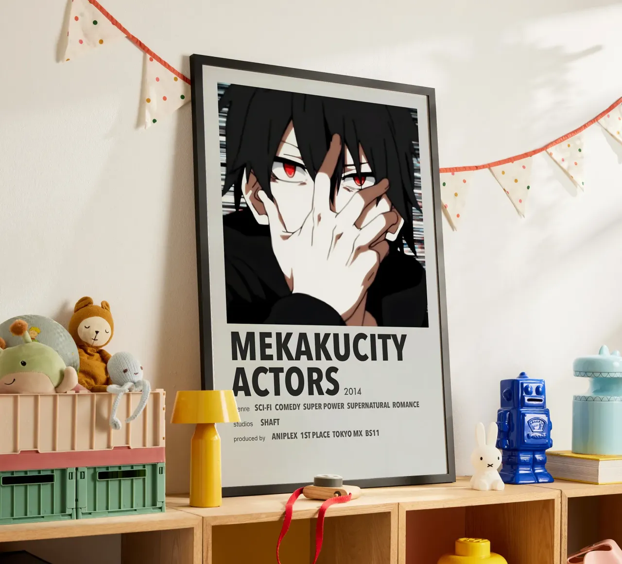 MEKAKUCITY ACTORS  2014 poster con telaio in legno da Totoya