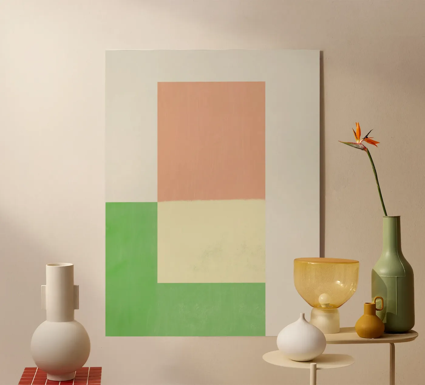 Pastel pink and green plexiglass da Little Dean