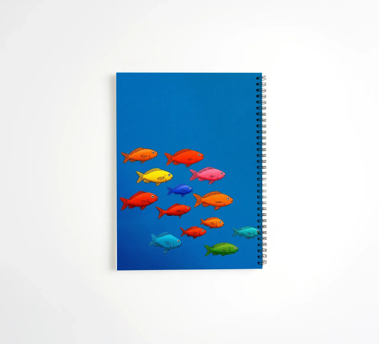 Colourful fish journey spiral notebook by Carinaprint