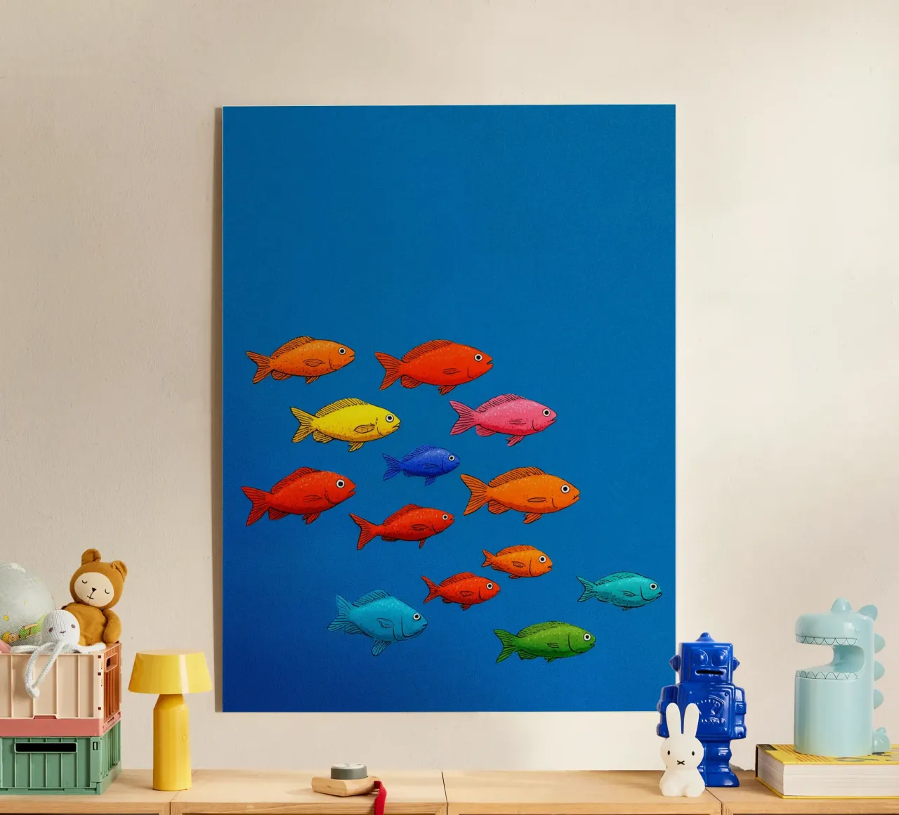 Viaggio tra i pesci colorati plexiglass da Carinaprint