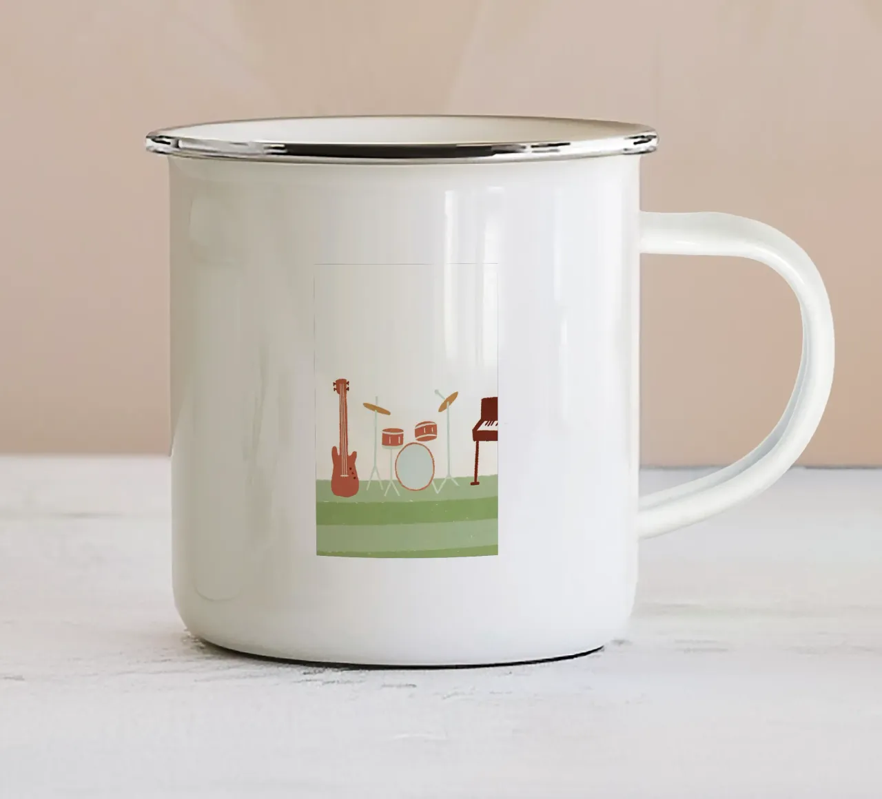 Strumento musicale tazza in smalto da PERSONAL TOUCH