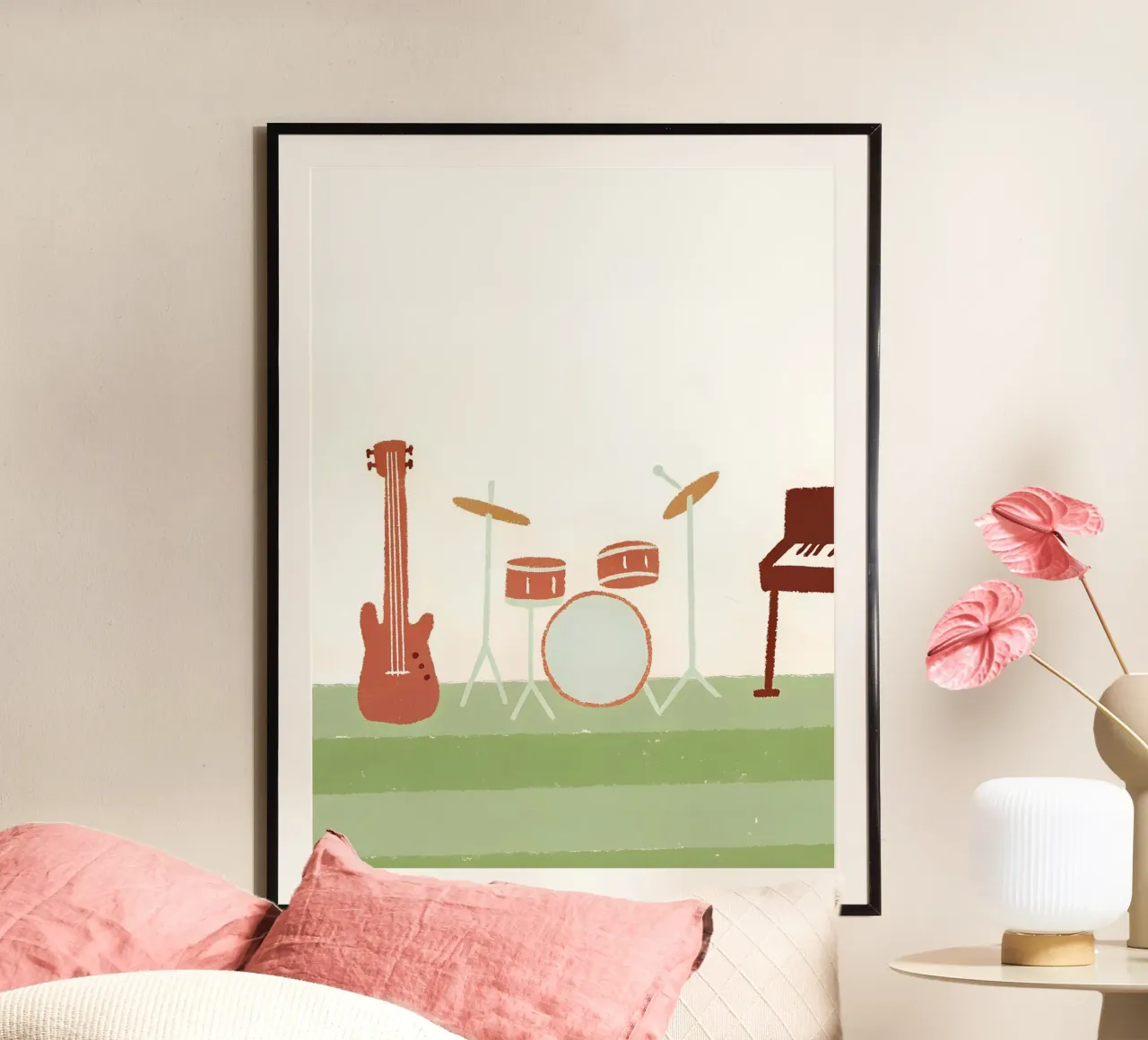 Strumento musicale poster con telaio in legno da PERSONAL TOUCH