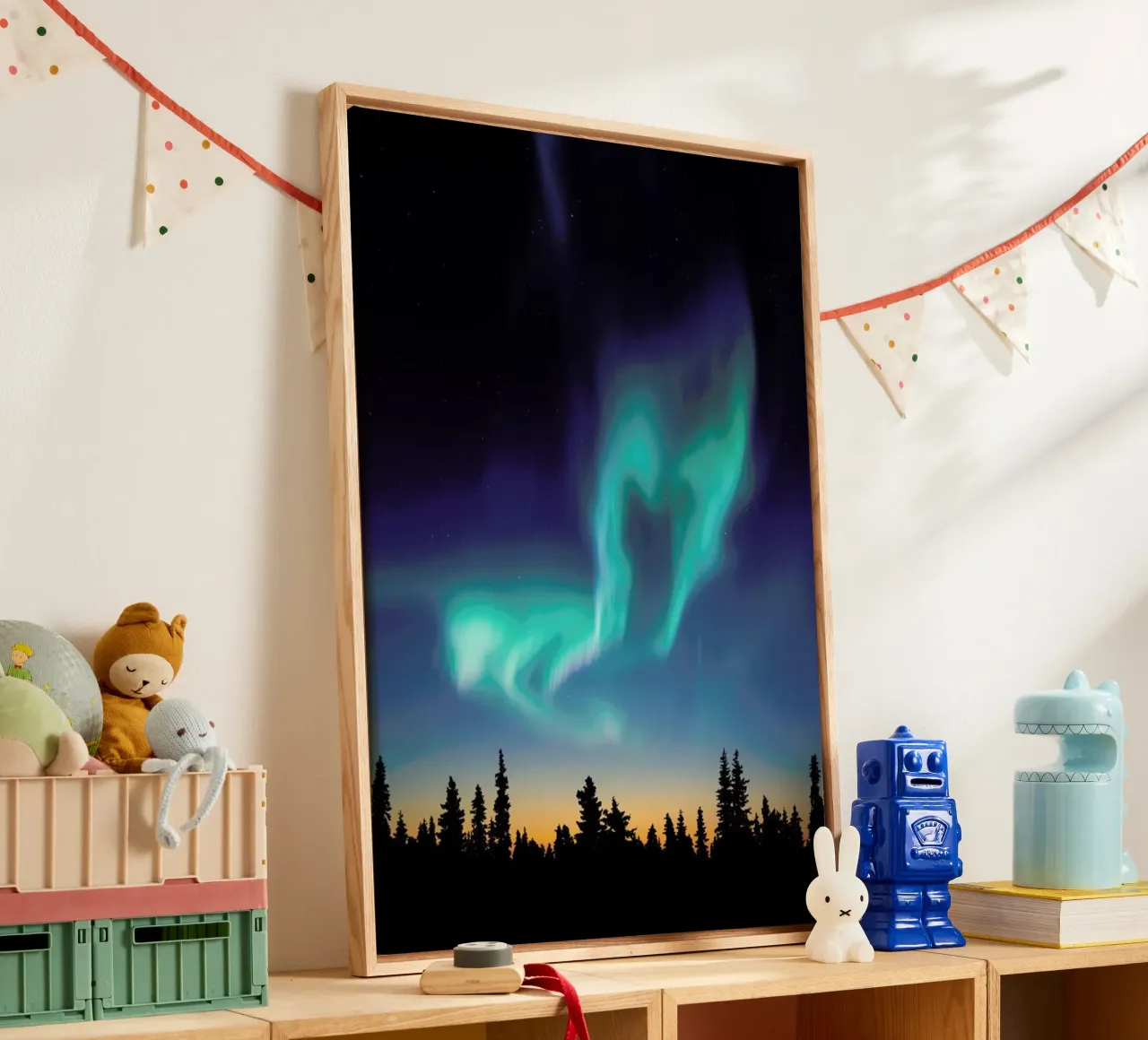 Dancing Aurora Borealis tela con Cornice a cassetta da EyeEm Mobile GmbH