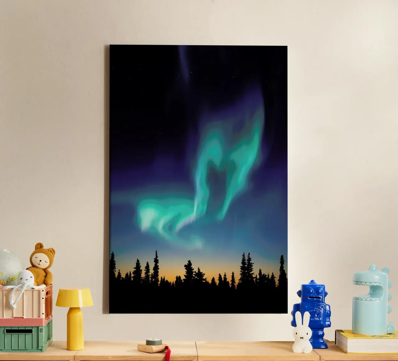 Dancing Aurora Borealis tela con Cornice a cassetta da EyeEm Mobile GmbH