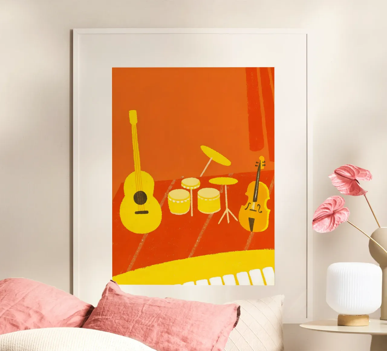 Strumento musicale poster con telaio in legno da PERSONAL TOUCH