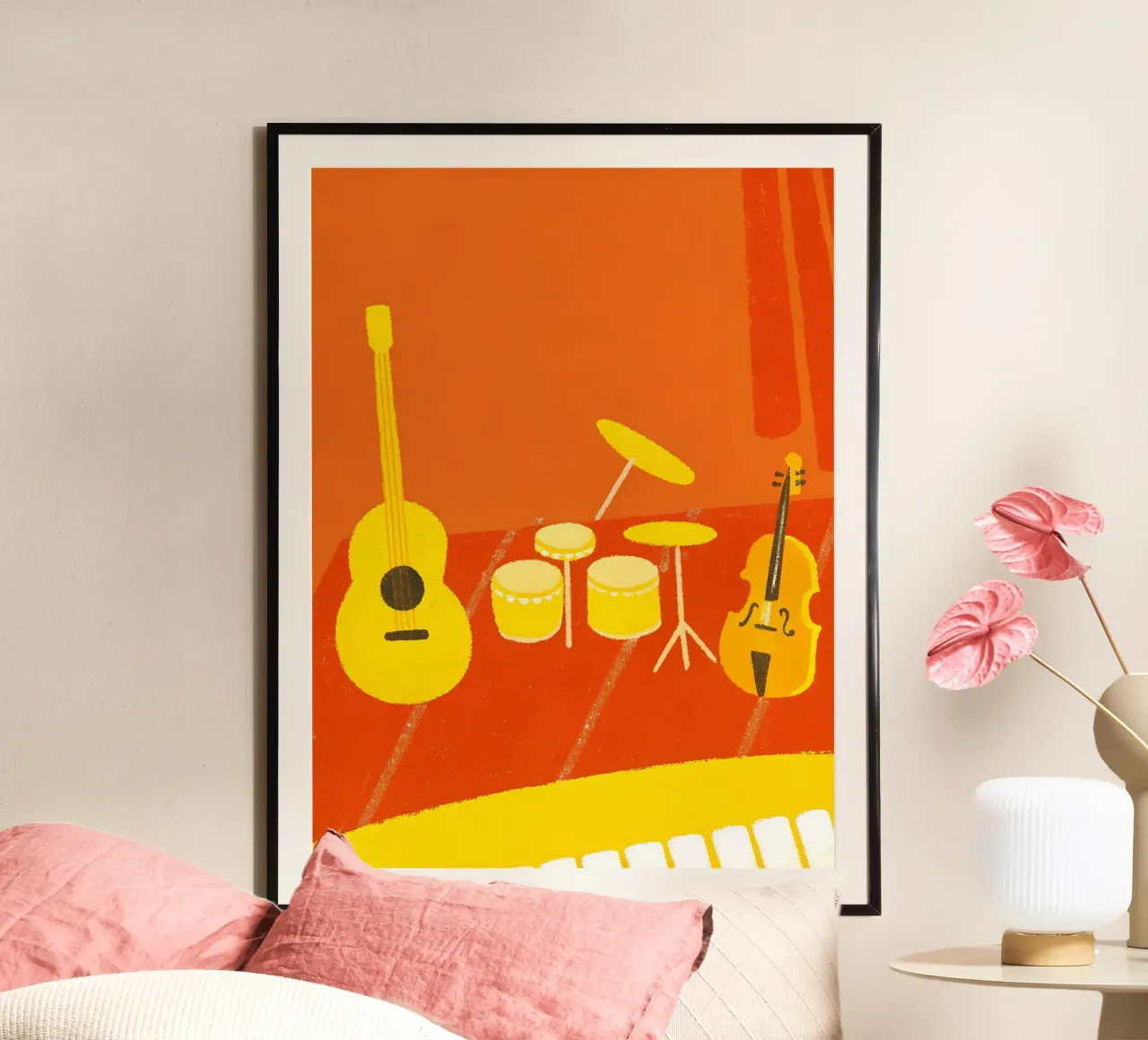 Strumento musicale poster con telaio in legno da PERSONAL TOUCH