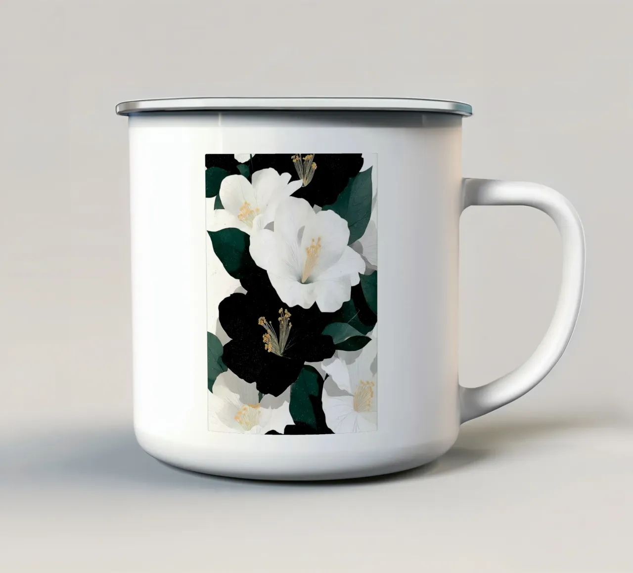Flowers art C tazza in smalto da Mateo