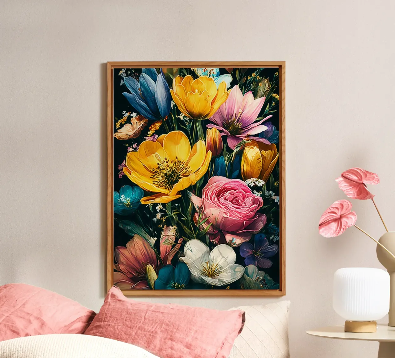 Garden full of flowers C alluminio dibond da Mateo