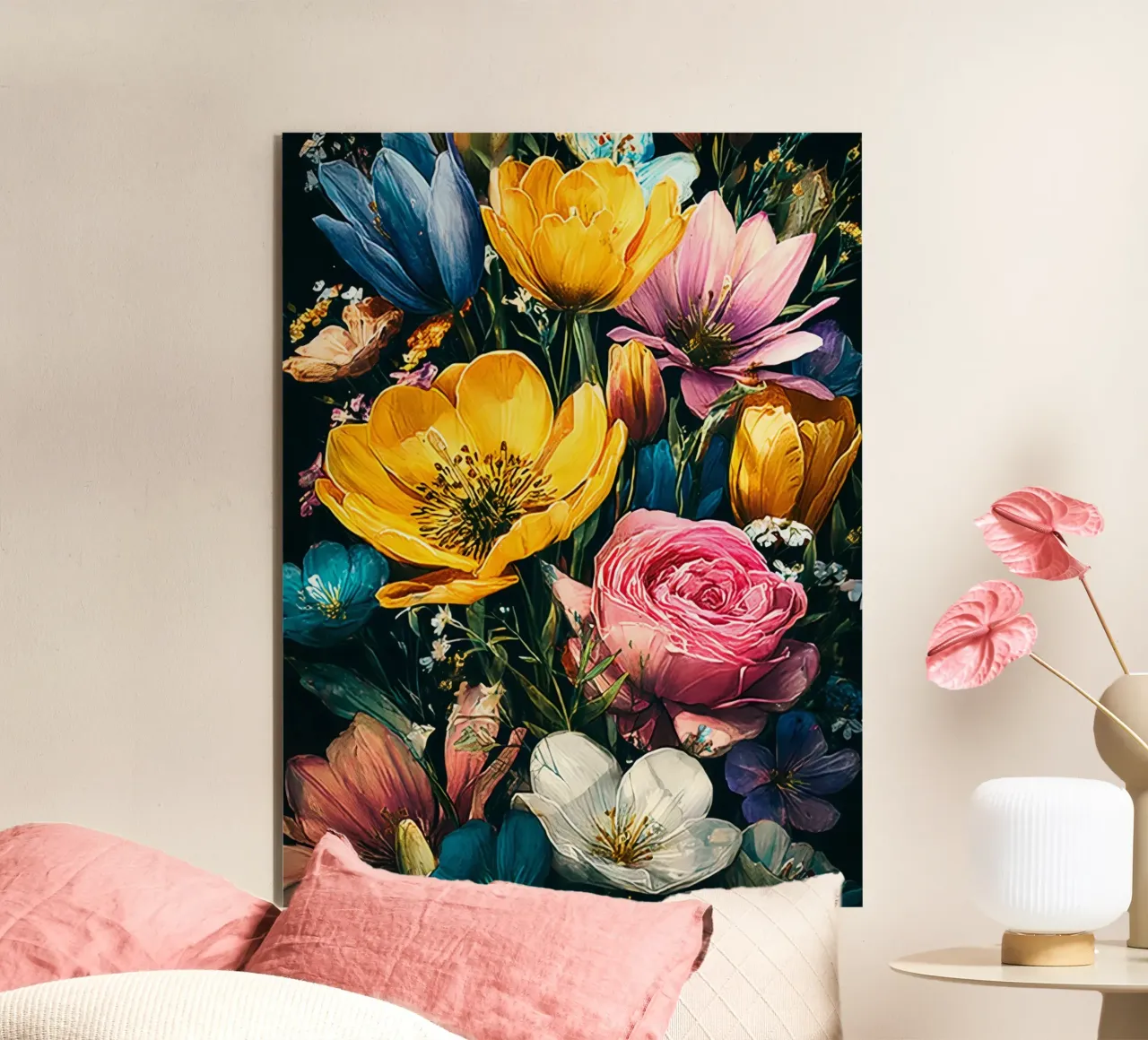 Garden full of flowers C alluminio dibond da Mateo