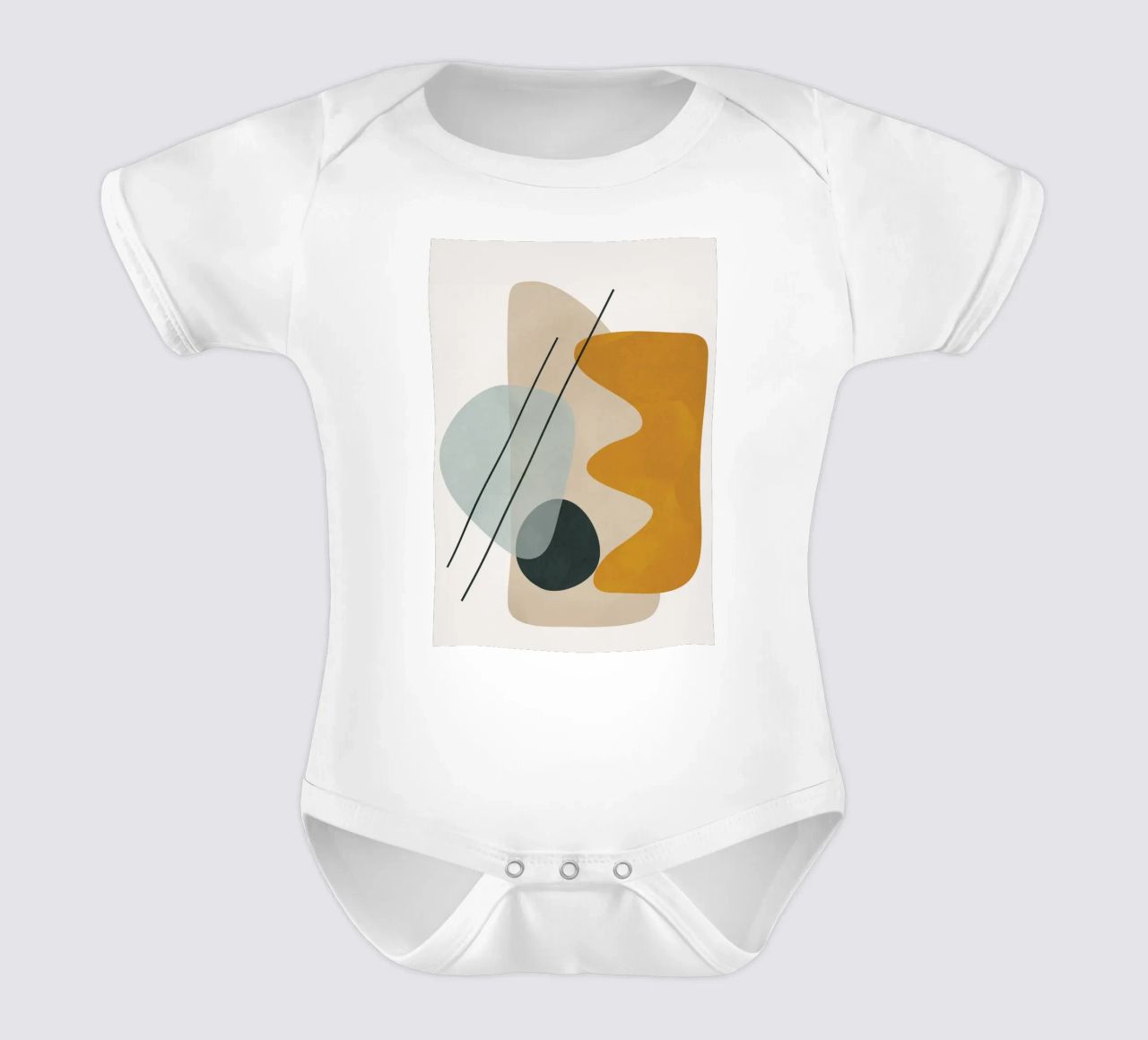 Abstract Shapes No.1 body neonato maniche corte da cityart