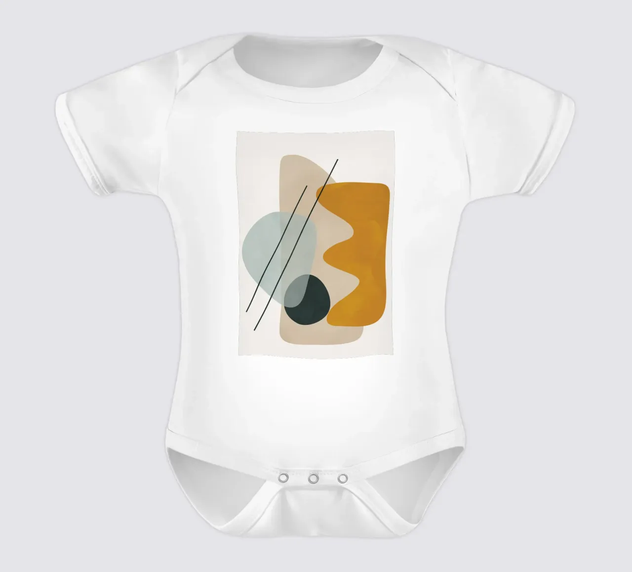 Abstract Shapes No.1 body neonato maniche corte da cityart