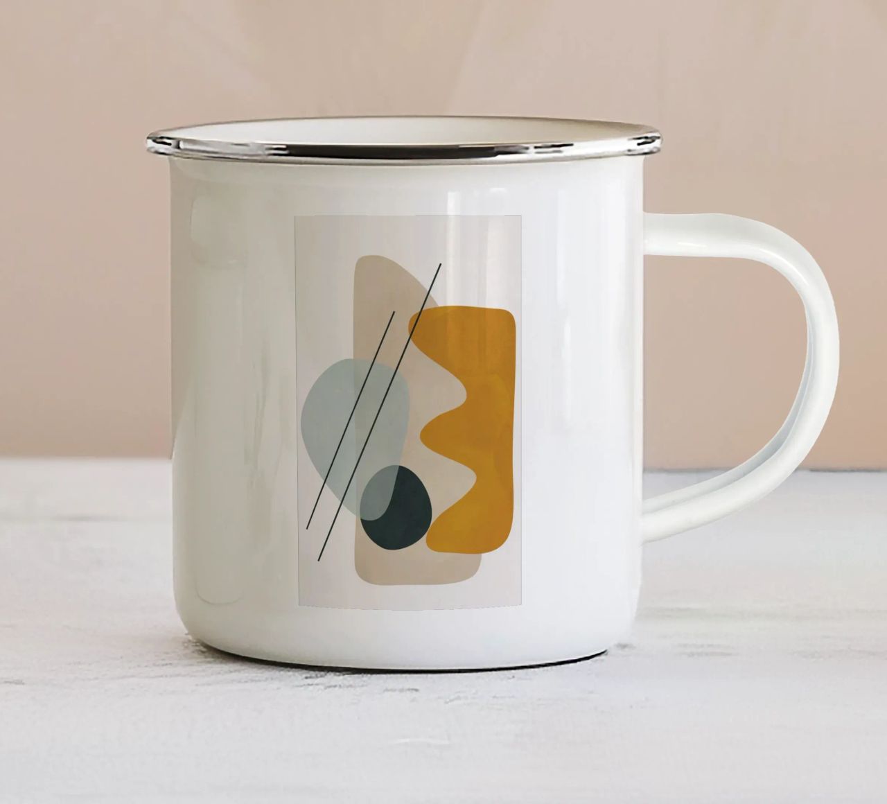 Abstract Shapes No.1 tazza in smalto da cityart