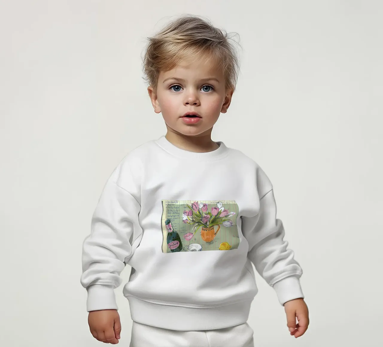 Tulips And Red Fizz baby sweatshirt by Stars Above Us