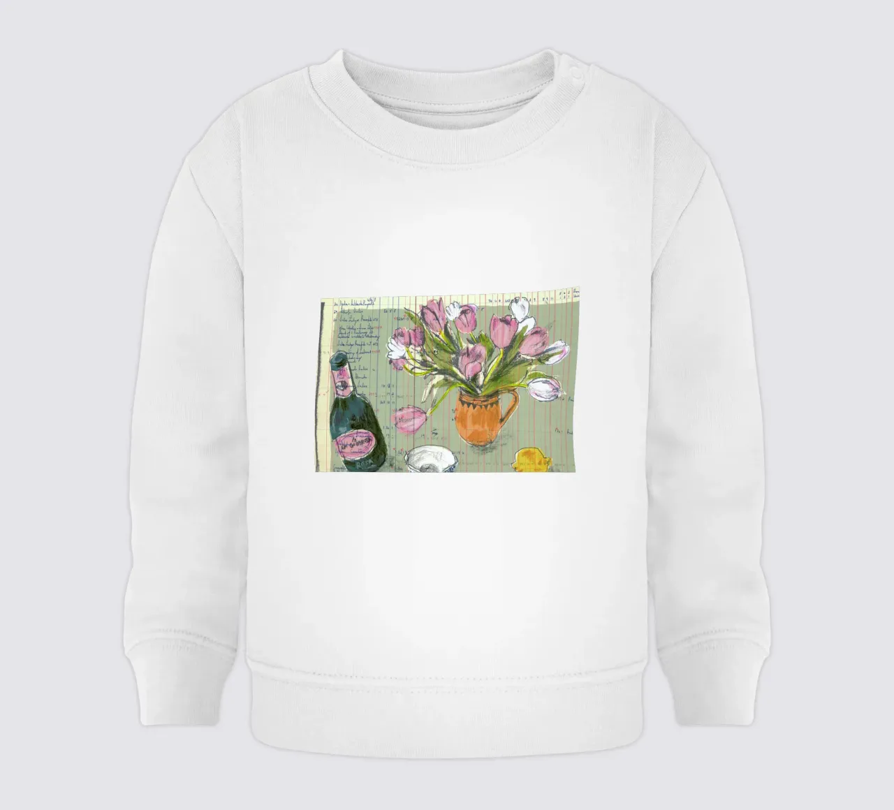 Tulips And Red Fizz baby sweatshirt by Stars Above Us