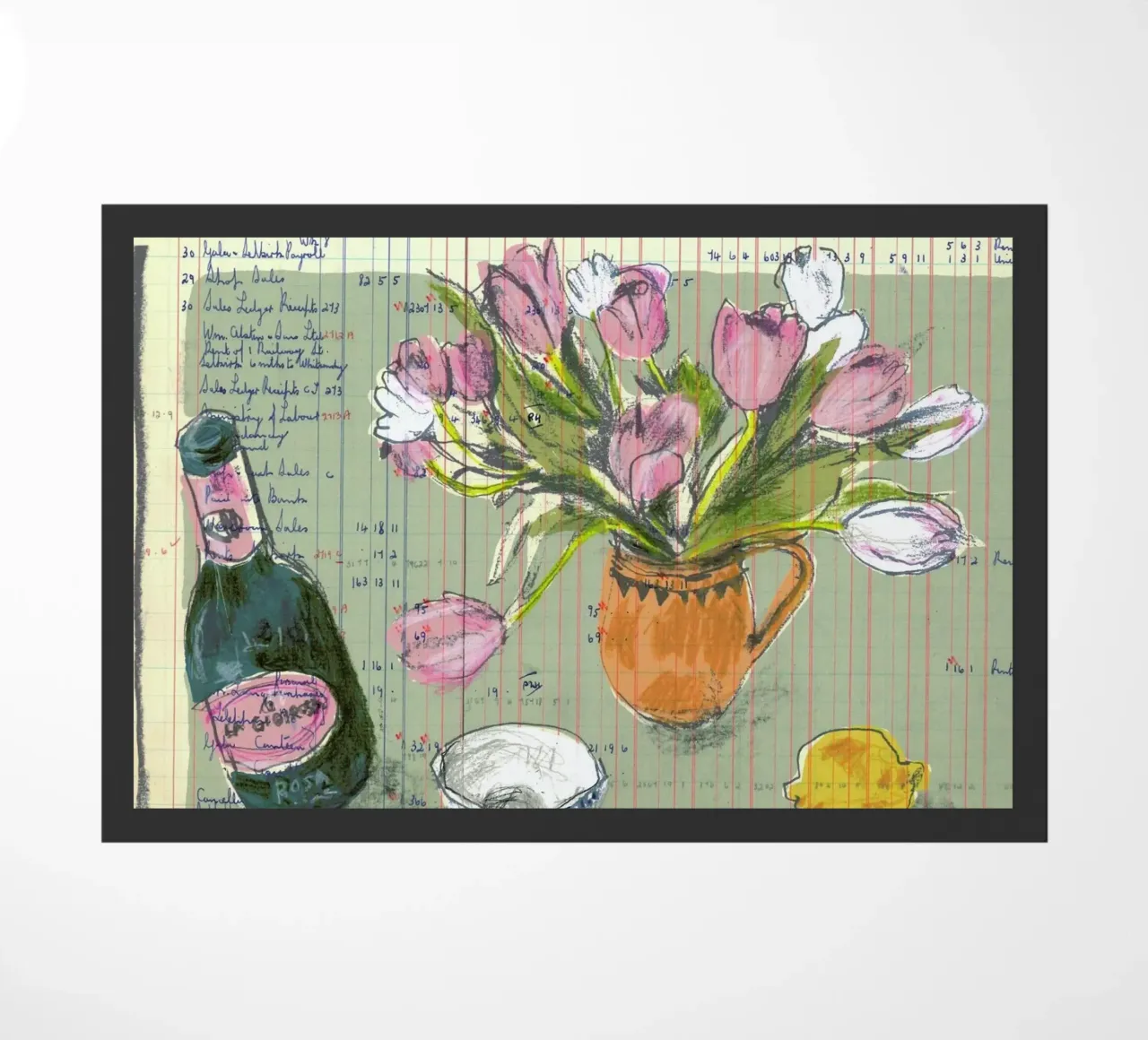 Tulips And Red Fizz Fußmatte von Stars Above Us
