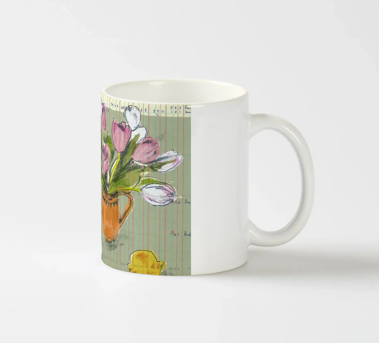 Tulips And Red Fizz mug en céramique de Stars Above Us