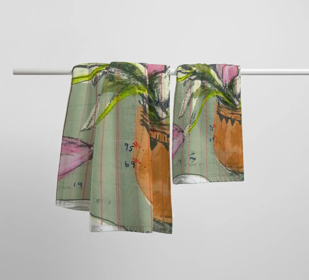 Tulips And Red Fizz asciugamano da bagno da Stars Above Us