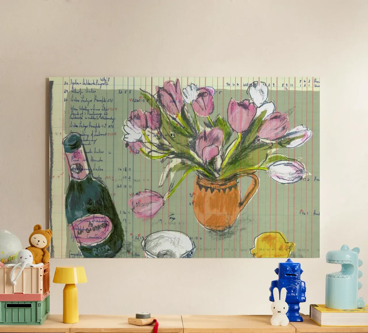Tulips And Red Fizz acrylic glass by Stars Above Us