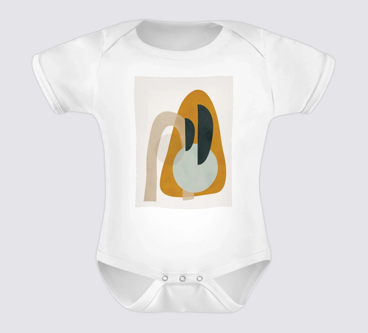 Abstract Shapes No.3 short-sleeve baby romper by cityart