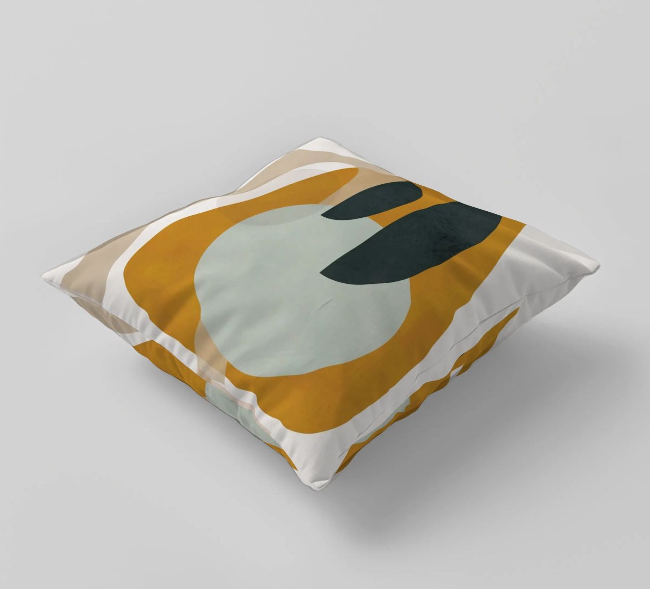 Abstract Shapes No.3 decorative cushion by cityart