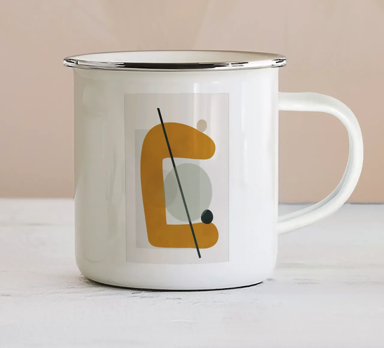 Abstract Shapes No.2 Emaille Tasse von cityart
