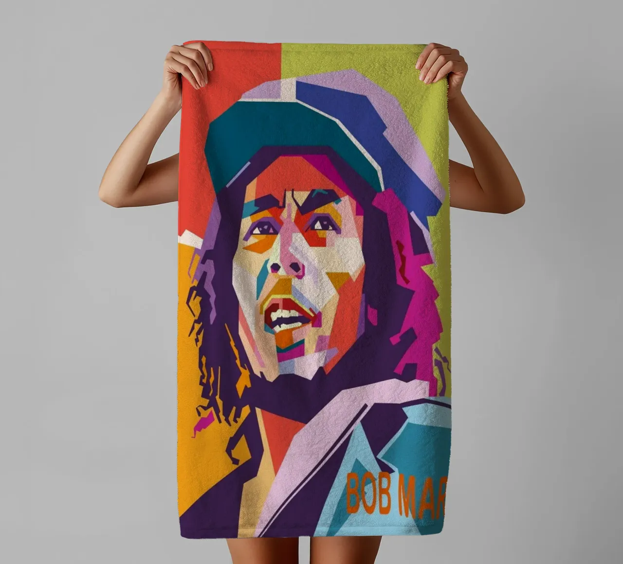 Reggae music legend Bob Marley towel by Hantamrata