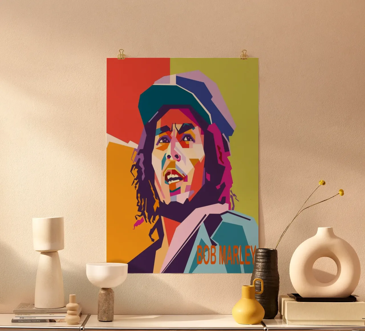 La leyenda de la música reggae Bob Marley poster de Hantamrata