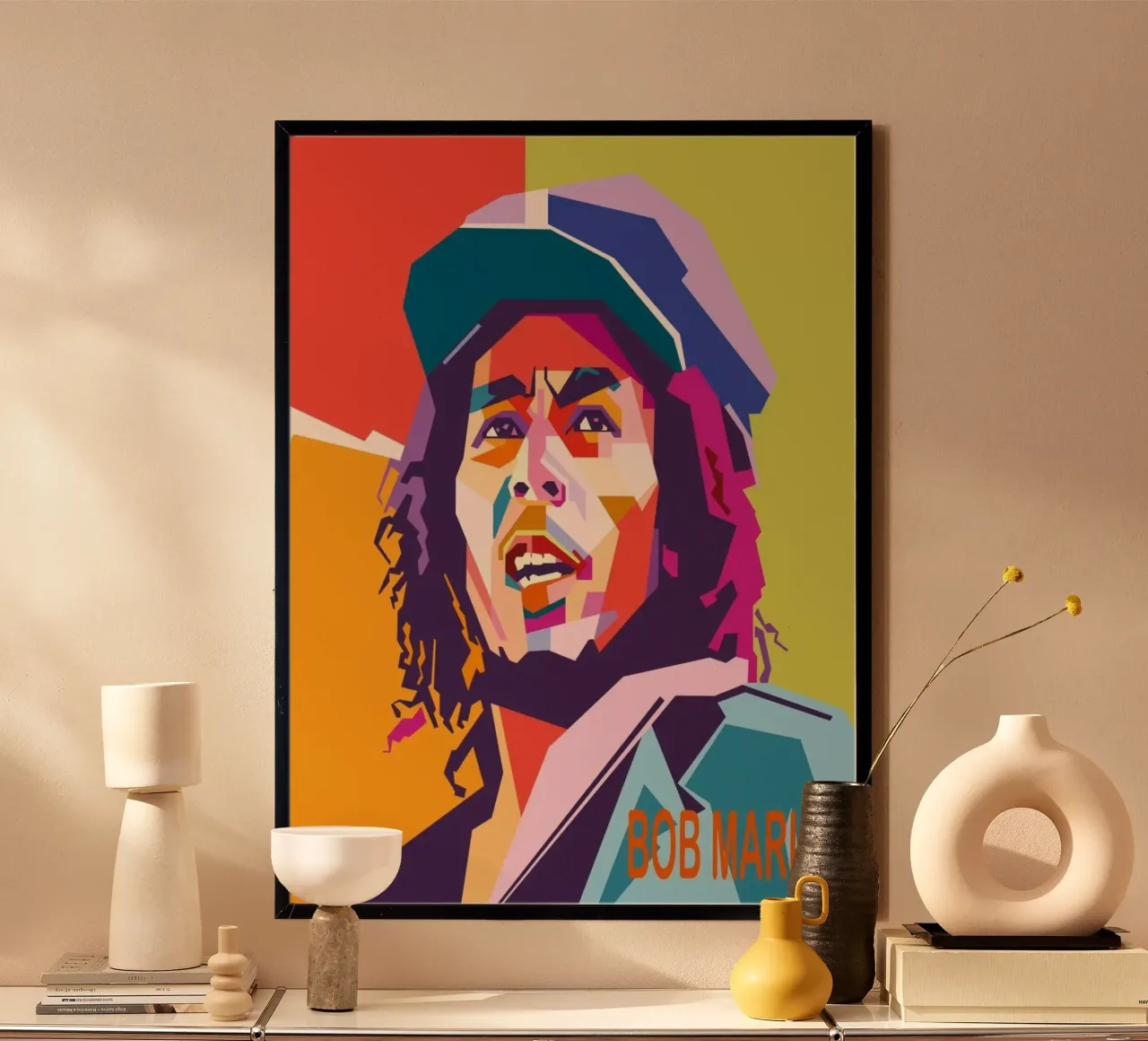 La leyenda de la música reggae Bob Marley poster de Hantamrata