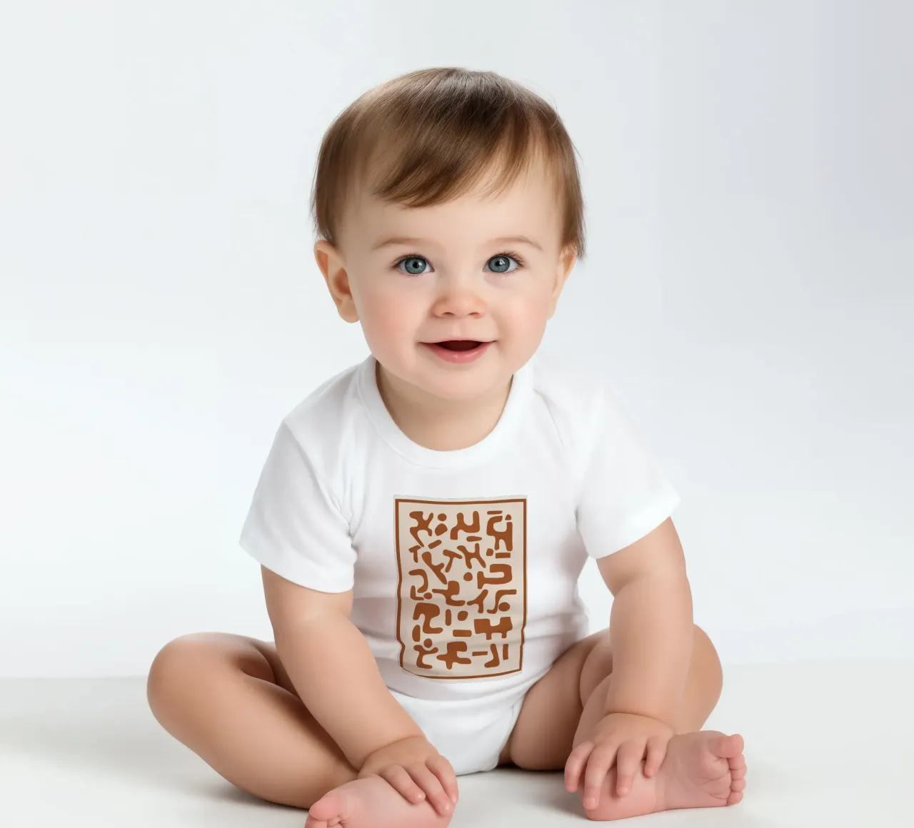 Organic Contemporary Modern Shapes 04 body neonato maniche corte da Nadjaa