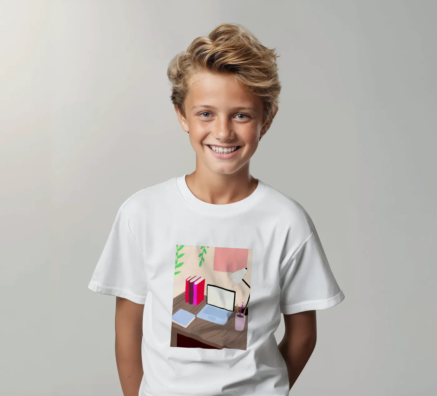 Laptop e libri t-shirt bambini da PERSONAL TOUCH