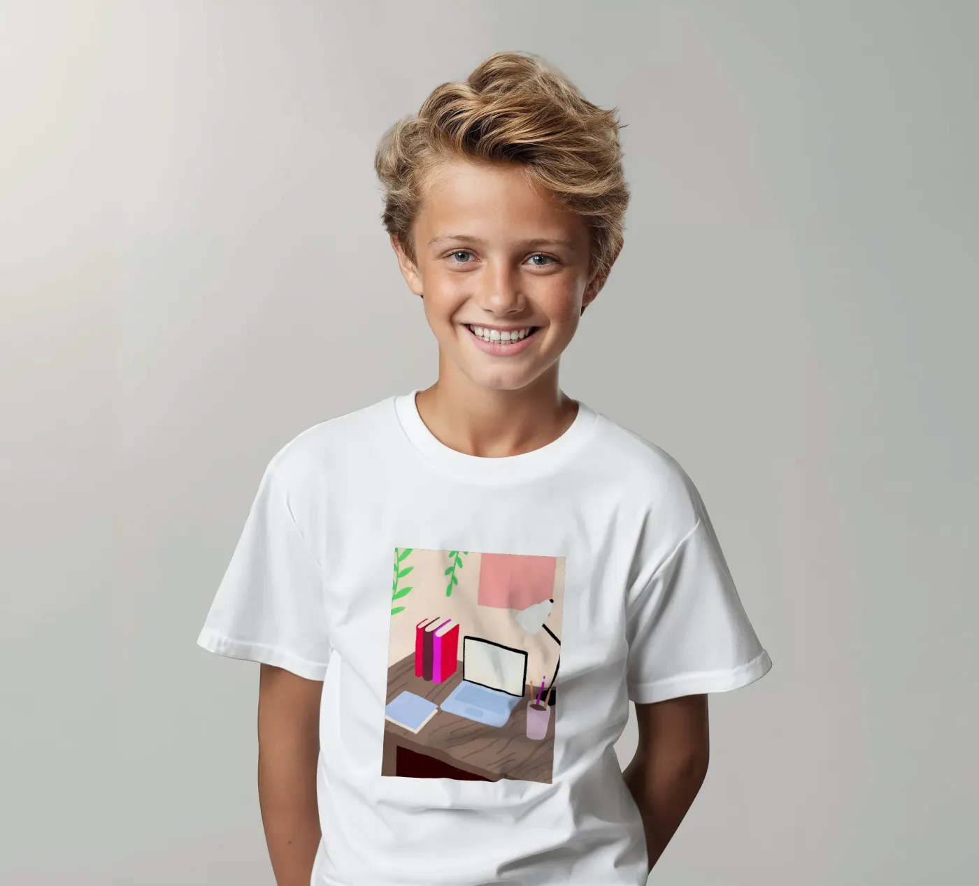 Laptop e libri t-shirt bambini da PERSONAL TOUCH