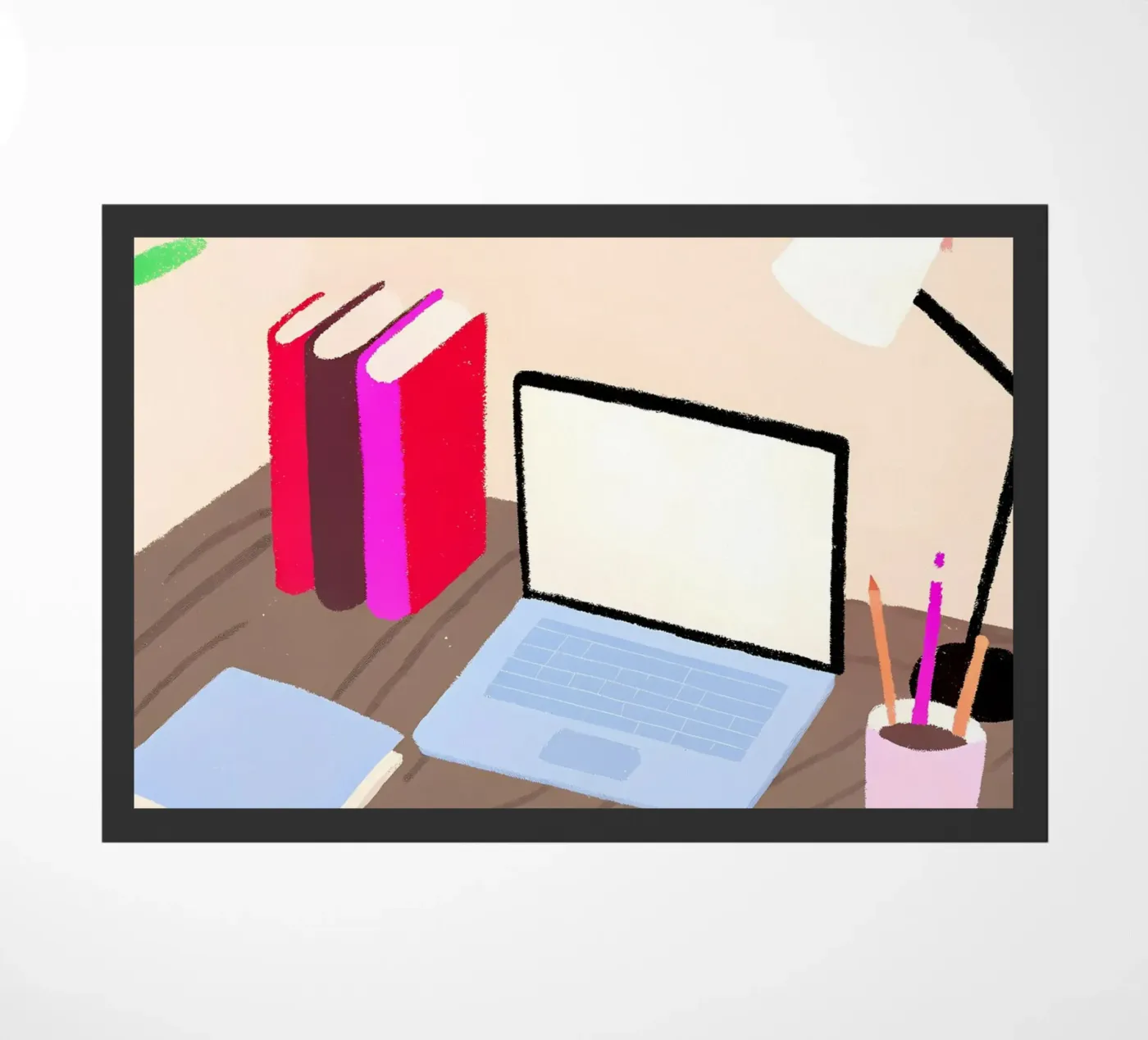 Laptop and Books doormat by PERSONAL TOUCH