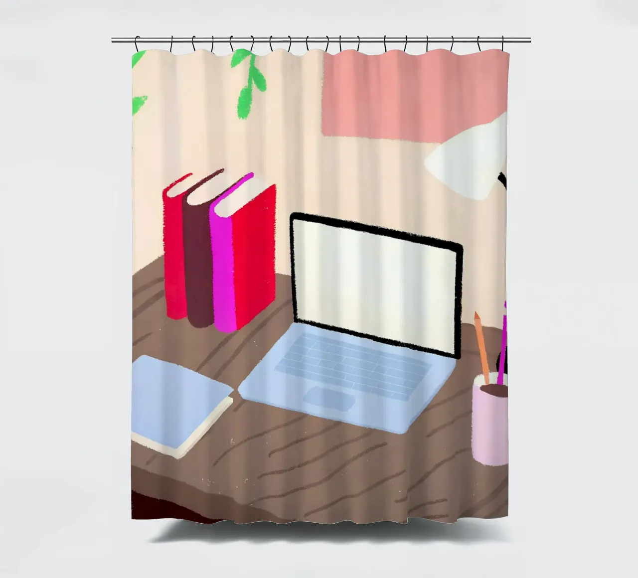 Laptop e libri tenda da doccia da PERSONAL TOUCH